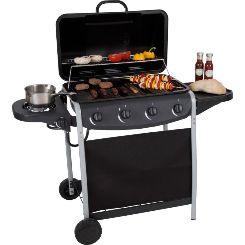 4 Burner Gas BBQ with Side Burner (No Heat Tents) Barbecues Travel