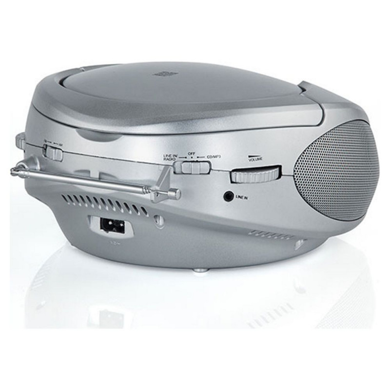 Alba Portable CD Radio Boombox Silver CD Players & Cassette Players