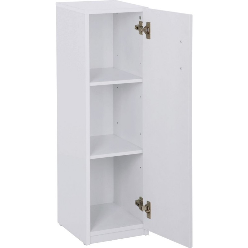 Hygena Single Door Bathroom Floor White Gloss Storage Units