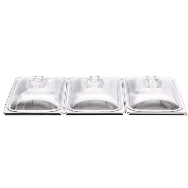 3 x Replacement Lids For 3 Pan Buffett Warming Food Server Warm Tray