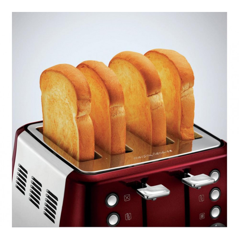 Morphy Richards 240108 Evoke 4 Slice Toaster Red Toasters Kitchen