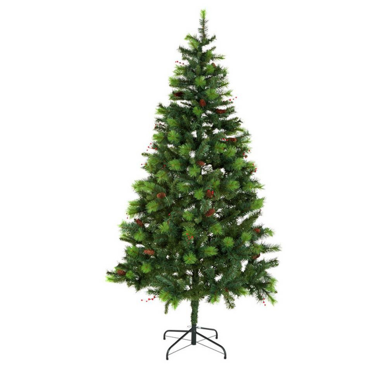 Berry and Cone Green Christmas Tree 7ft Christmas Trees Christmas Decorations GMV Trade
