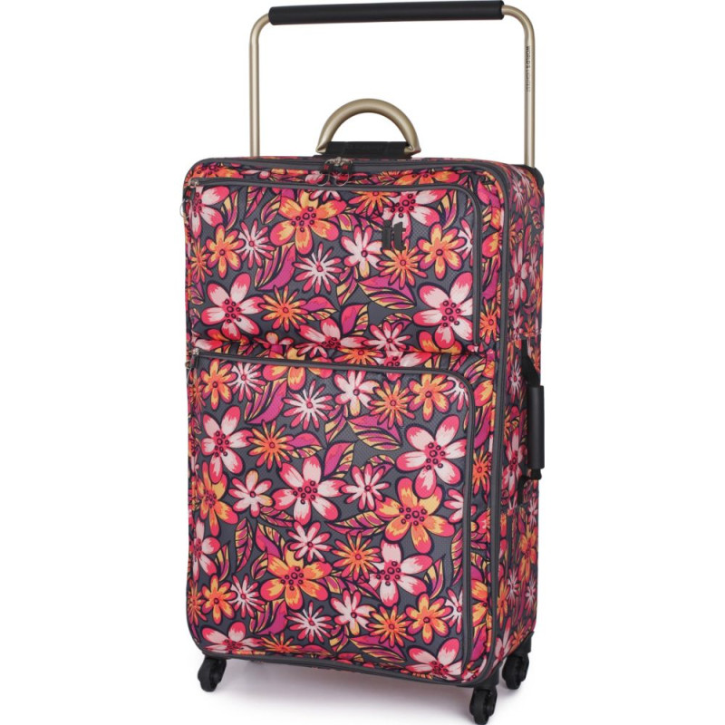 IT Luggage World s Lightest Large 4 Wheel Suitcase Floral