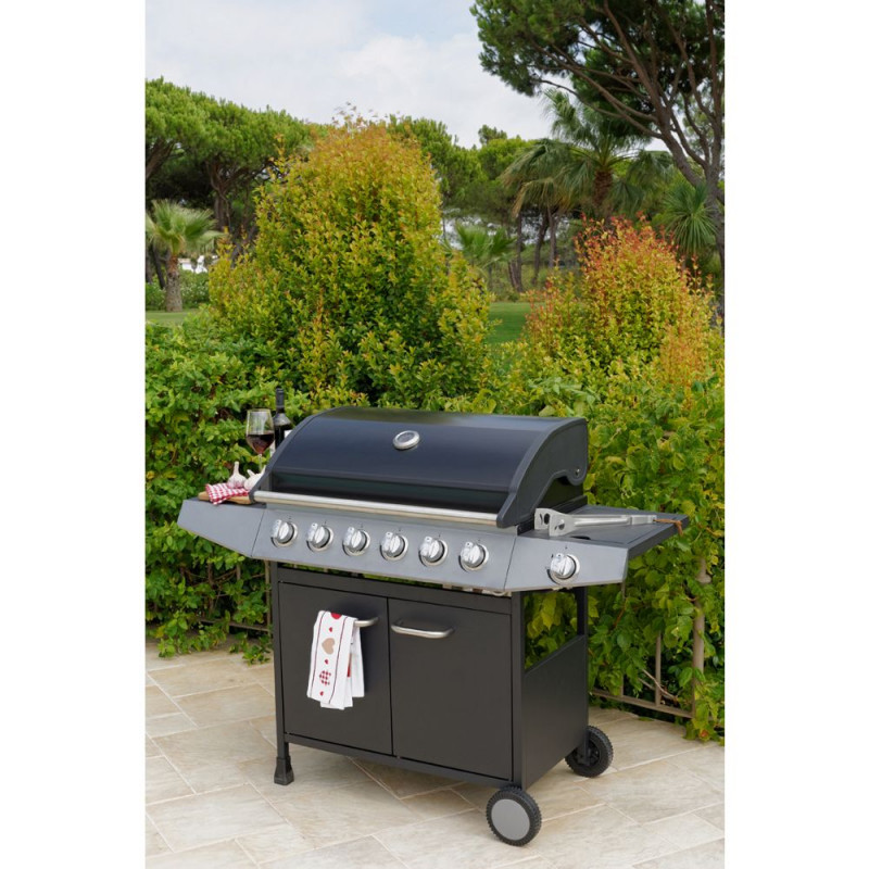 Premium 6 Burner Gas BBQ with Side Burner - Barbecues - Travel ...