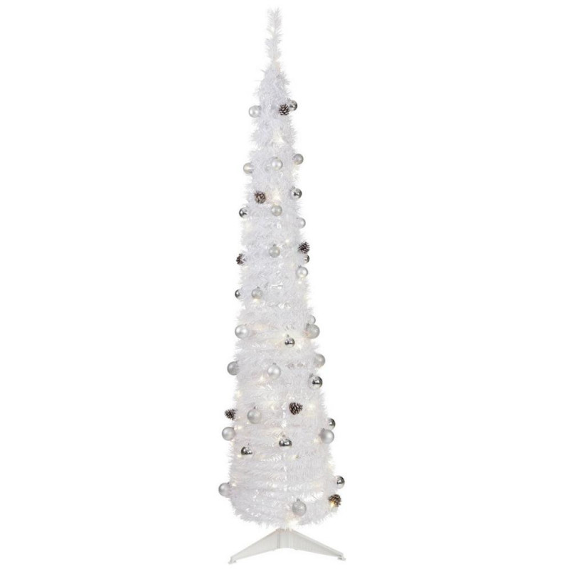 Home 6ft Pop Up Pre-Lit Christmas Tree - White - Christmas Trees - Christmas  Decorations | GMV Trade