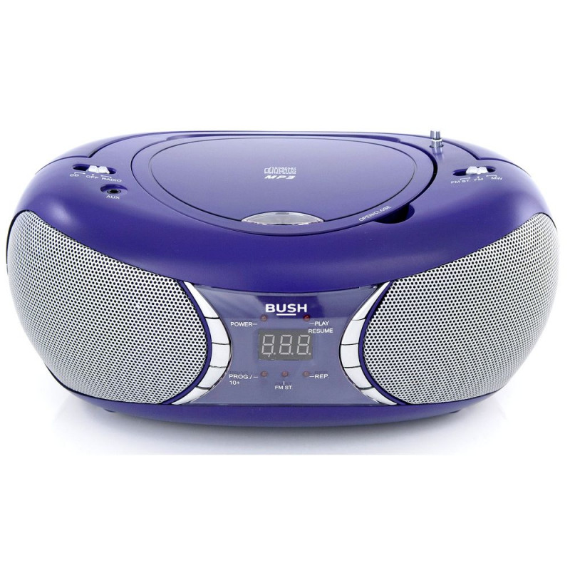 Bush Portable CD & MP3 Player Stereo Boombox Purple CD Players
