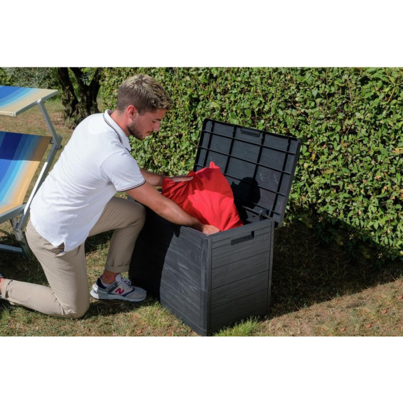 Toomax 160L Wood Effect Garden Storage Box Garden Furniture