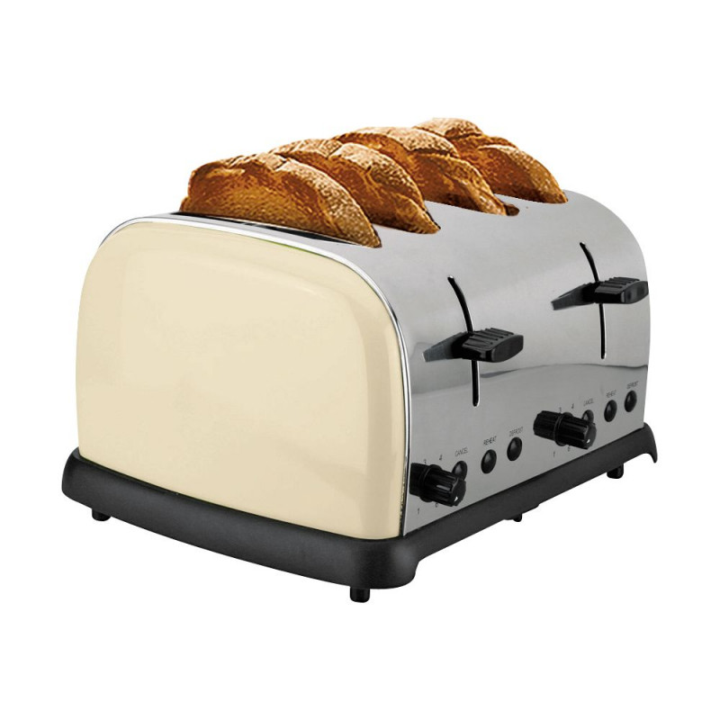 ColourMatch 4 Slice Stainless Steel Toaster Cream Toasters