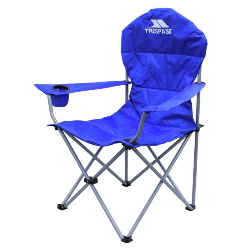 Trespass High Back Padded Camping Chair Blue Camping Accessories
