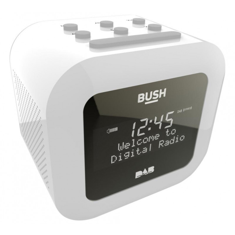 Bush DAB Alarm Clock Radio White Alarm Clocks & Radios Home Audio