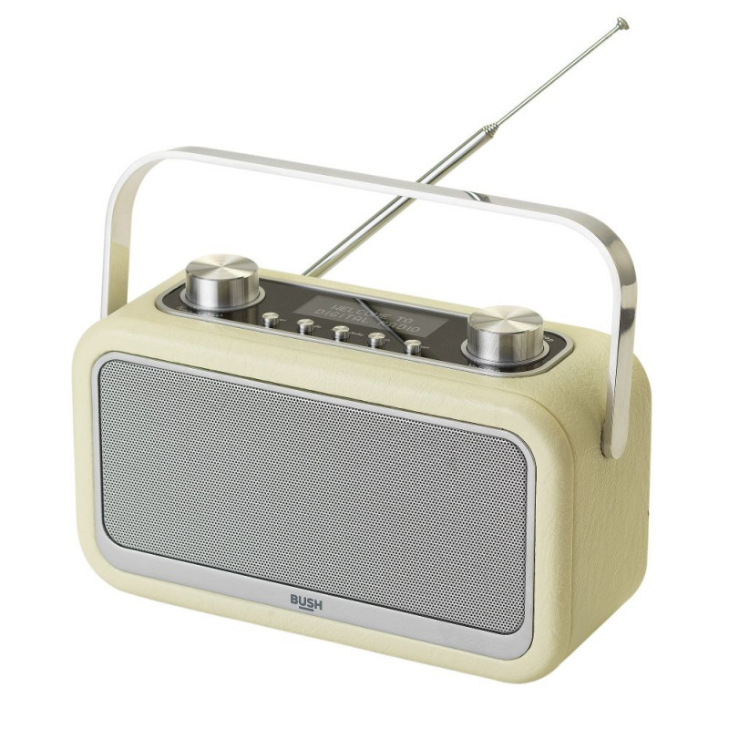 Bush Leather Look Bluetooth DAB Radio Cream DAB Digital Radios