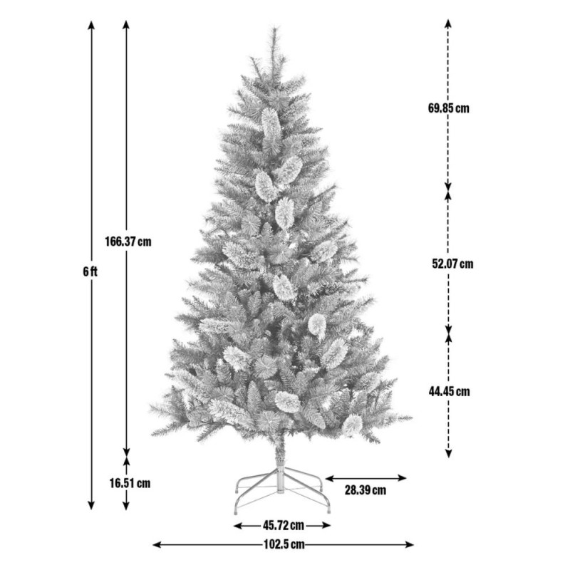 Habitat 6ft Mixed Cashmere Christmas Tree Green Christmas Trees