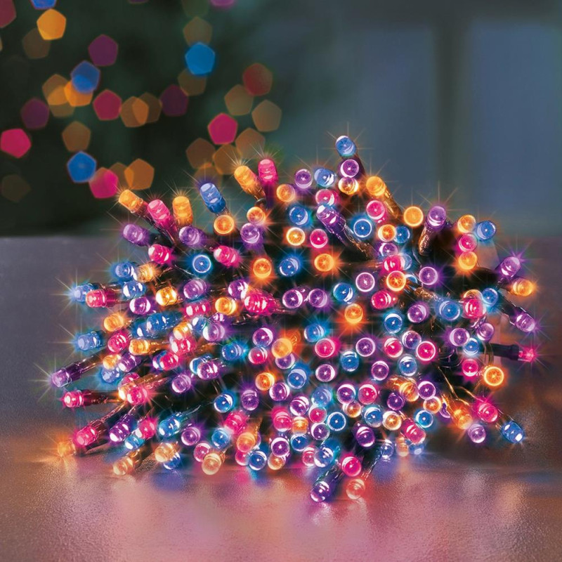 Premier 1000 MultiAction LED 80m Christmas Lights With Timer Rainbow