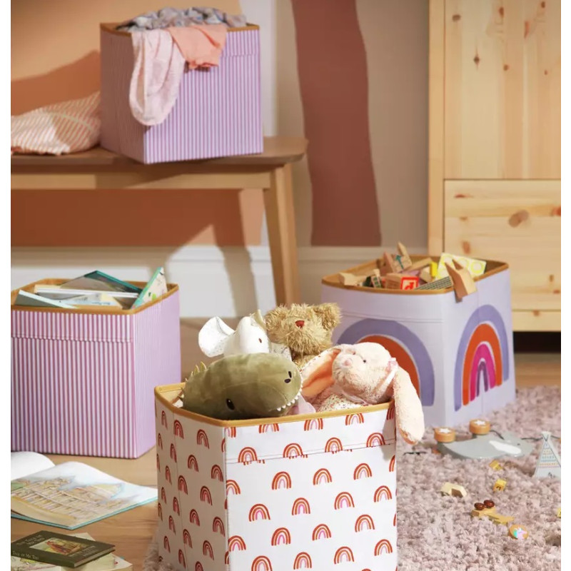 Habitat Rainbow Canvas Boxes Storage Units Furniture GMV Trade