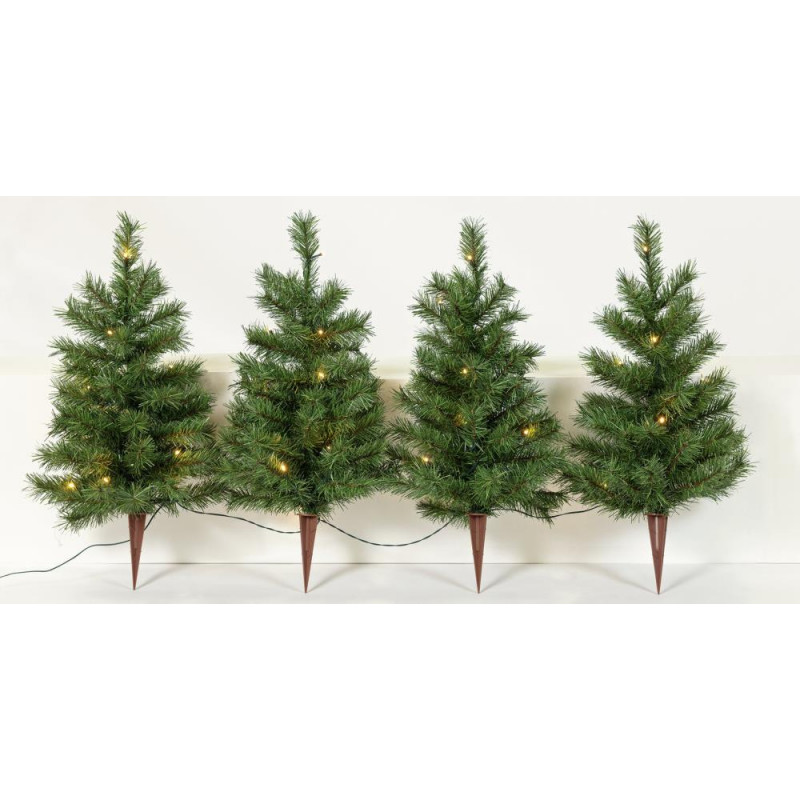 Home Set Of 4 Christmas Tree Path Finders Green Christmas Novelty Decorations Christmas