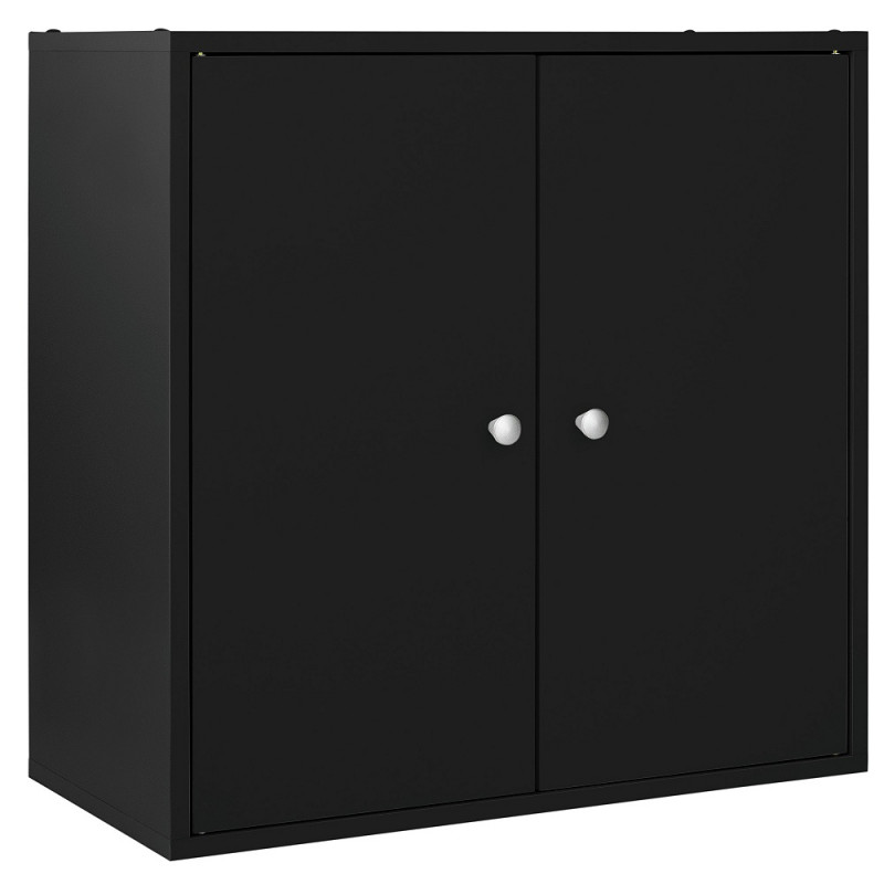 Boston Basic 2 Door Modular Box Black Storage Units Furniture GMV Trade