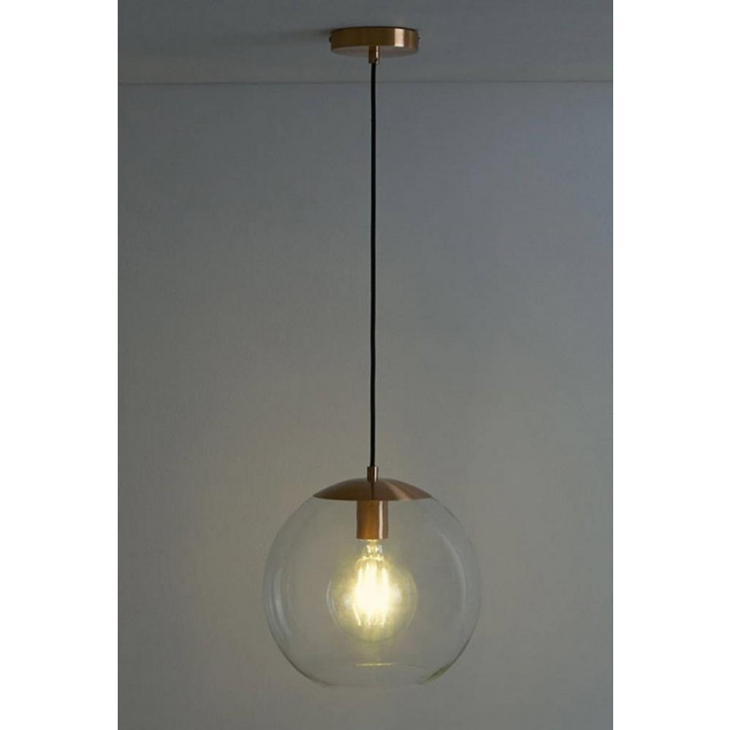 Habitat Coleman Glass Pendant Light Copper Lights & Lamps