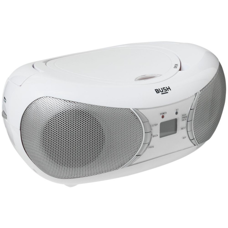 Bush Bluetooth Boombox White CD Players & Cassette Players Home