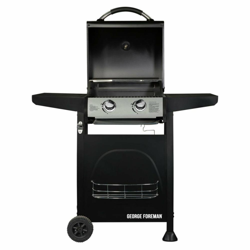 Foreman 2 Burner Gas BBQ Black Barbecues Travel & Outdoor