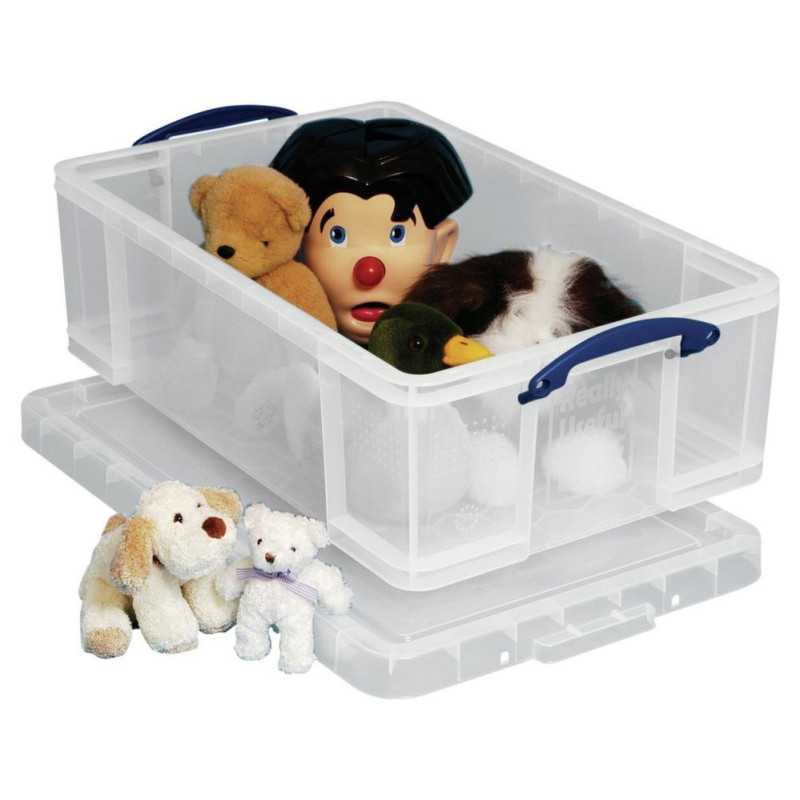 Really Useful 50 Litre Plastic Storage Box Clear Storage Units Furniture GMV Trade