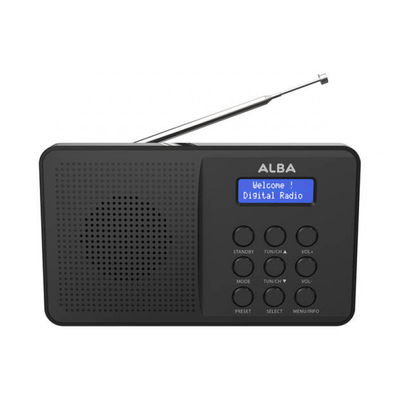 Alba DAB/FM Radio Black (Battery Operated Only) DAB Digital Radios Home Audio Audio
