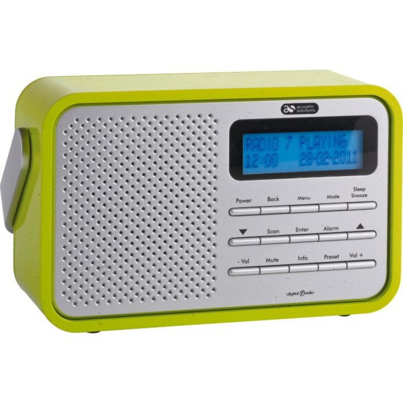 Acoustic Solutions Gloss DAB Radio Green. DAB Digital Radios