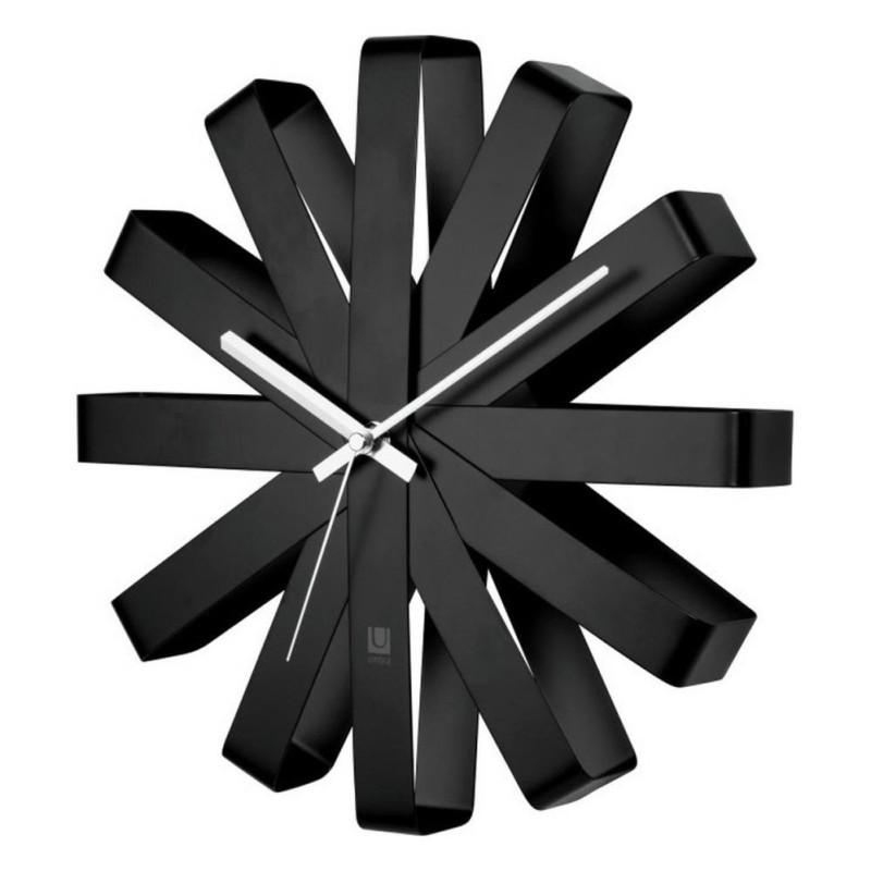 Umbra Ribbon Wall Clock Black & Silver Other Furniture Furniture GMV Trade