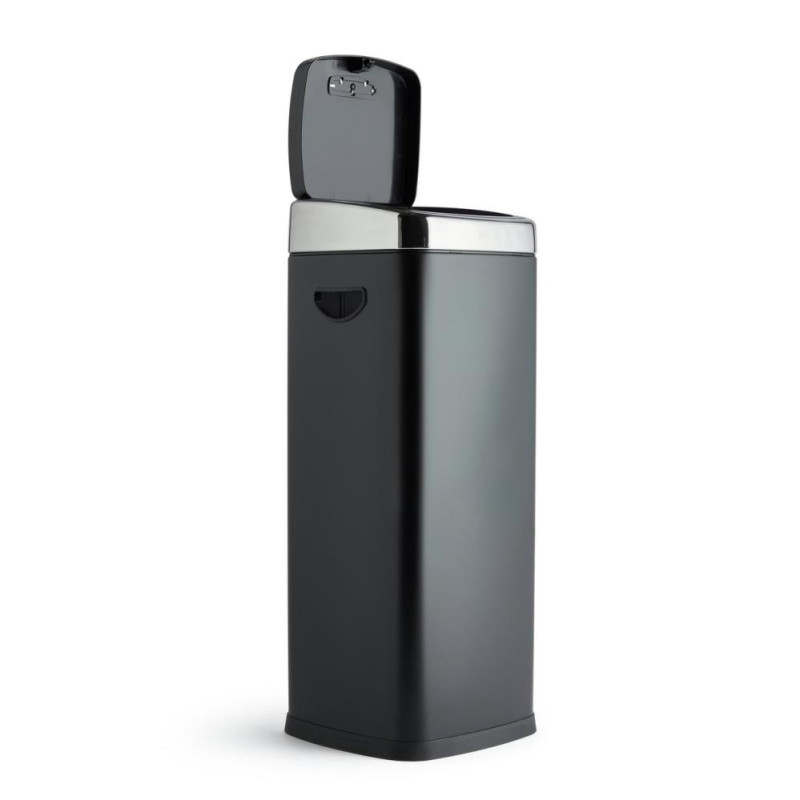 Habitat 30 Litre Square Touch Top Bin Black Bins Stock Clearance