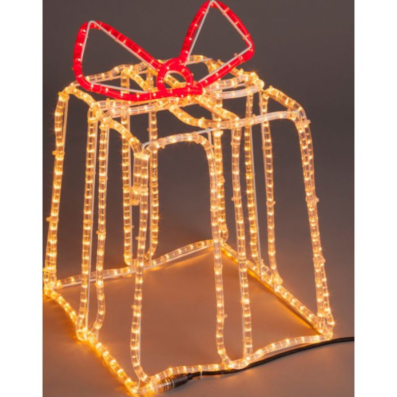 3m Christmas Gift Parcel Rope Light Warm White and Red Christmas