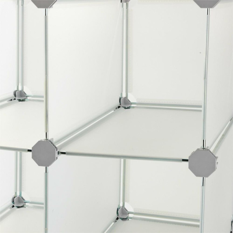 Home 8 Interlocking Shoe Storage Boxes White Storage Units