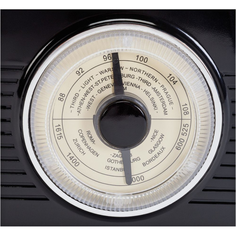 Bush Retro Mini FM Radio Black Alarm Clocks & Radios Home Audio