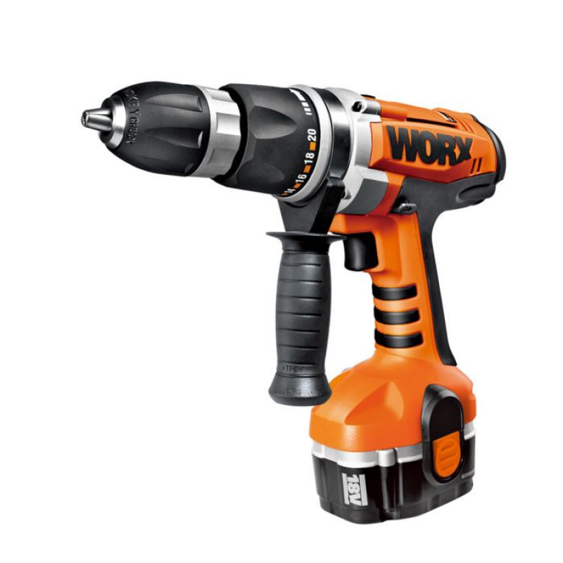 Worx WX369.3 18v NiCd Cordless Hammer Drill with Second Battery GMV Trade
