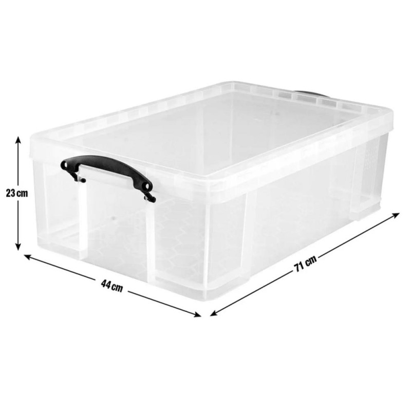 Really Useful 50 Litre Plastic Storage Box Clear Storage Units Furniture GMV Trade