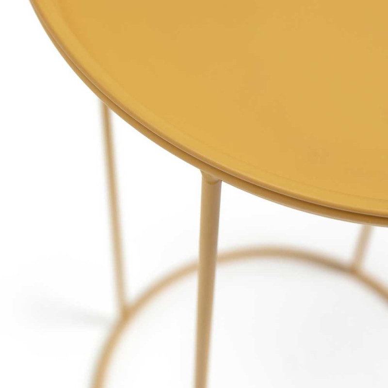 Habitat Finley C Shaped Side Table Yellow Tables & Chairs