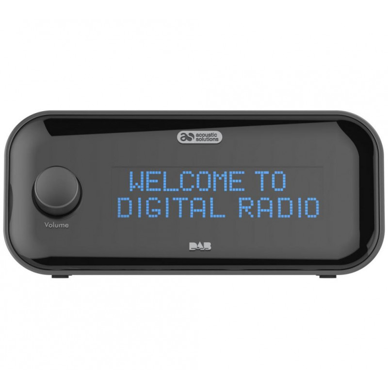 Acoustic Solutions DAB Clock Radio Black Alarm Clocks & Radios