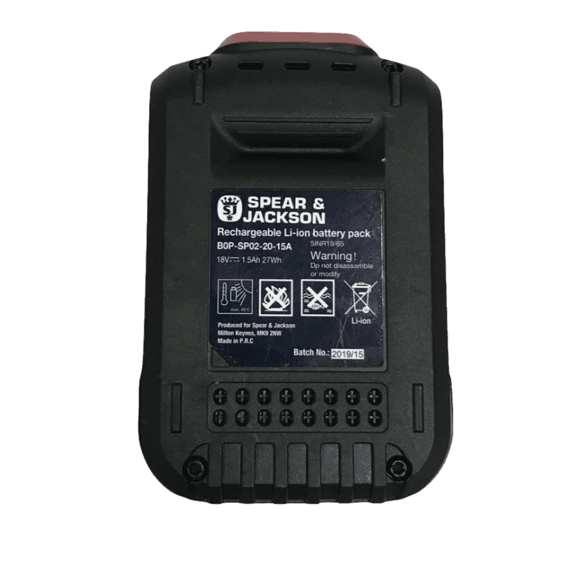 Spear And Jackson Lithium Ion Battery 18v 2Ah ABP118W7 For ACG218W2