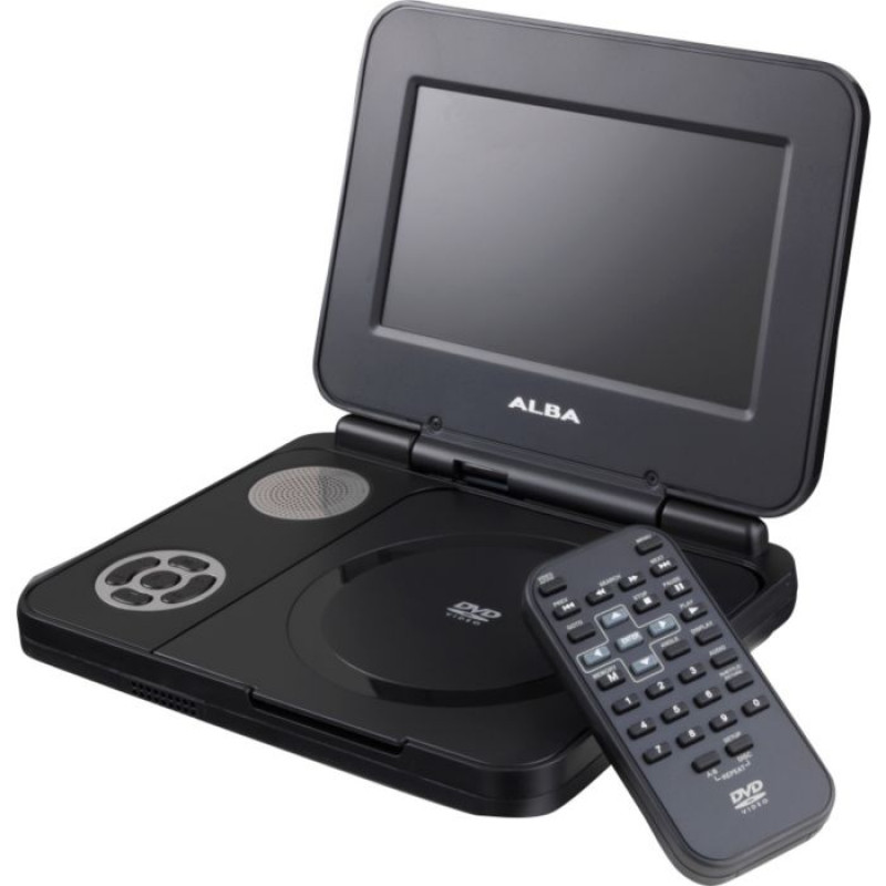 Alba 7 Inch TFT LCD Black Portable Widescreen DVD Player with Remote (APVS8372B) Portable DVD