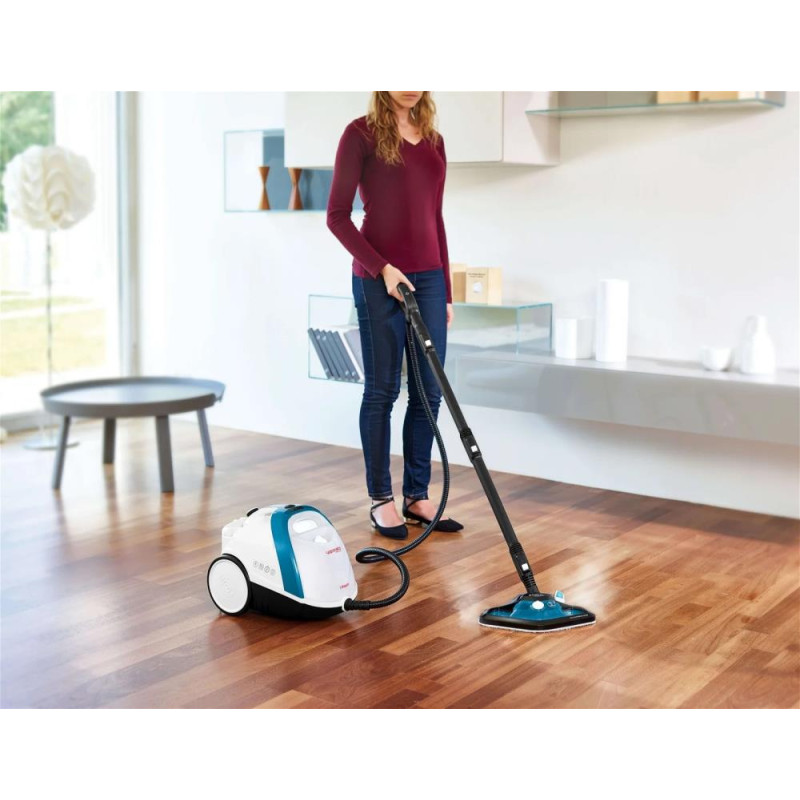 Polti Vaporetto Smart 100_B Compact Steam Cleaner White & Blue