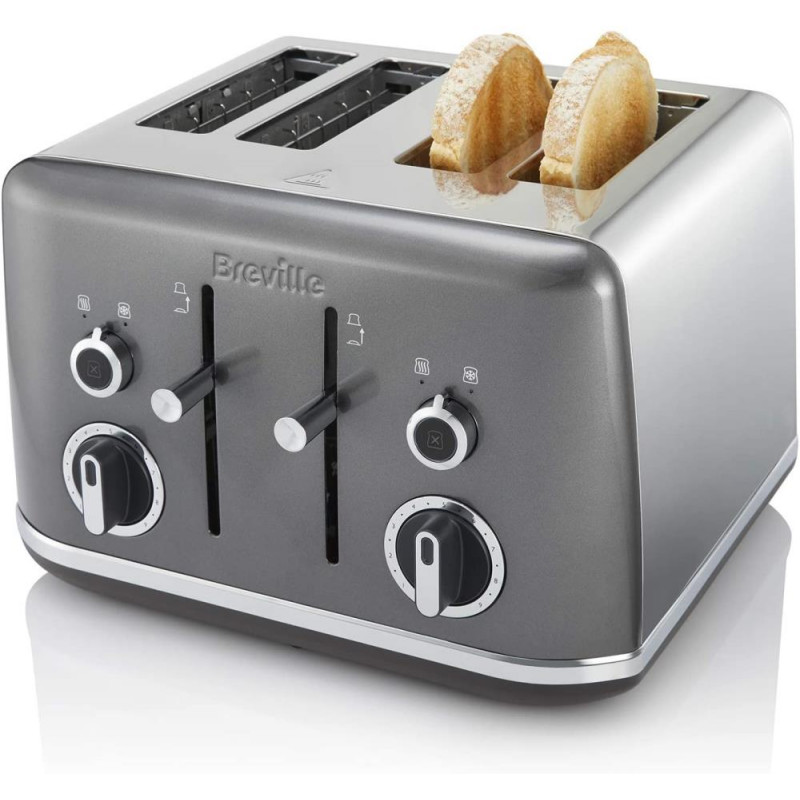 Breville VTT853 Lustra 4 Slice Toaster Storm Grey Toasters