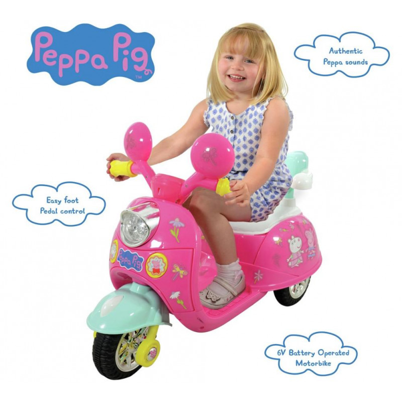 Peppa pig 6v battery operated motorbike shop