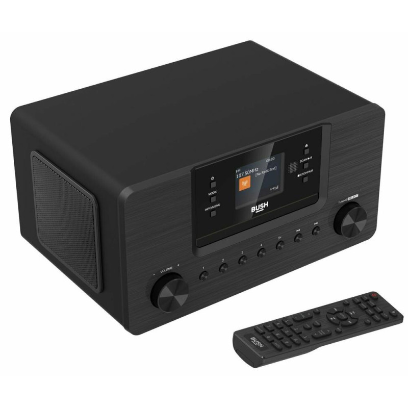 Bush AllInOne Bluetooth CD DAB+ Micro System Black Micro HiFi