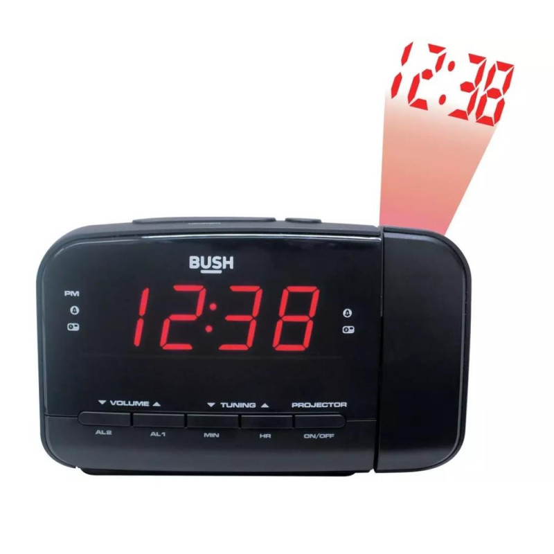 Bush Projection Alarm Clock Black Alarm Clocks & Radios Home Audio Audio & Video GMV Trade