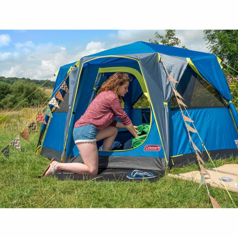 Coleman OctaGo 3 Person Octagon Glamping Tent Blue Tents Travel