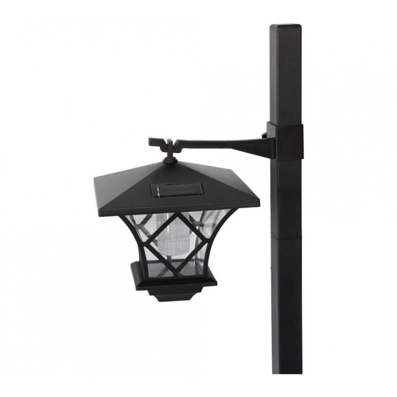 Home Set Of 2 LED Solar Lamp Posts Black Other Garden & Power Tools