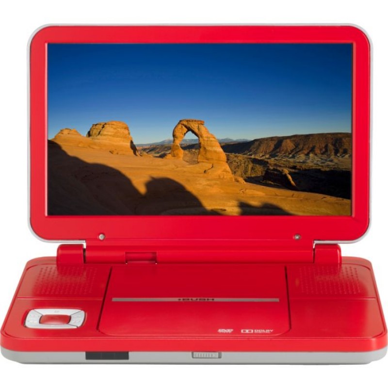 Bush 10 Inch Red Portable Widescreen DVD Player (Unit Only) Portable
