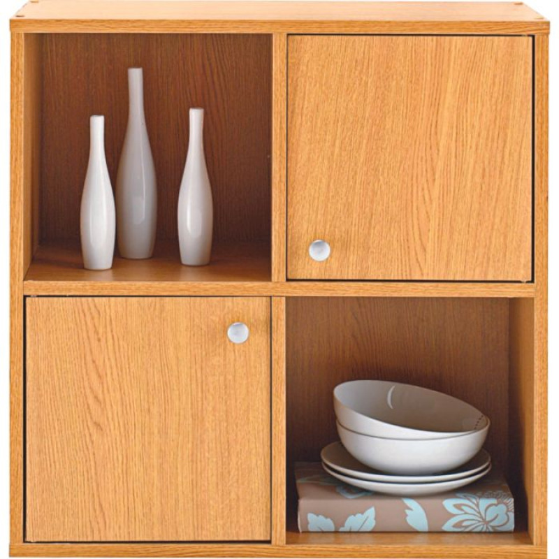 Boston Modular 2 Half Doors Oak Effect Storage Units Furniture GMV Trade