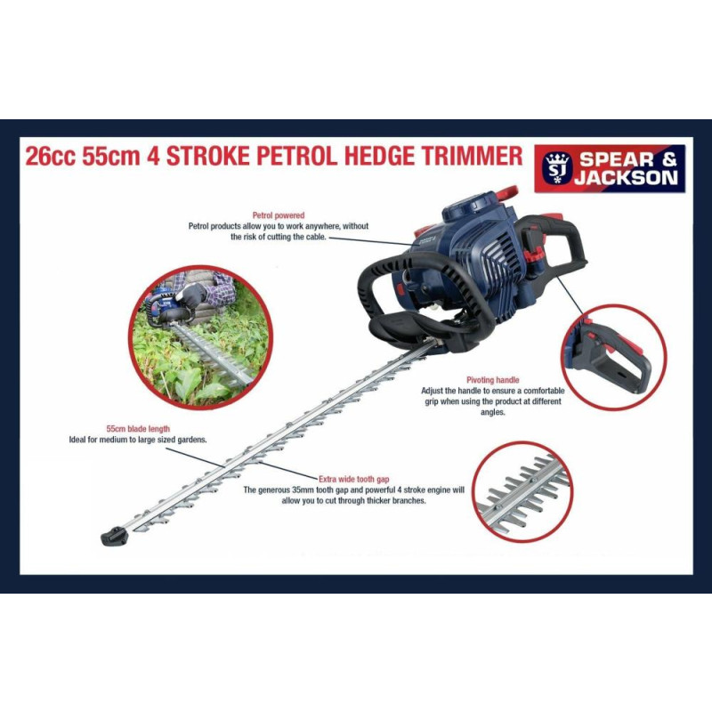 Spear and jackson best sale petrol hedge trimmer