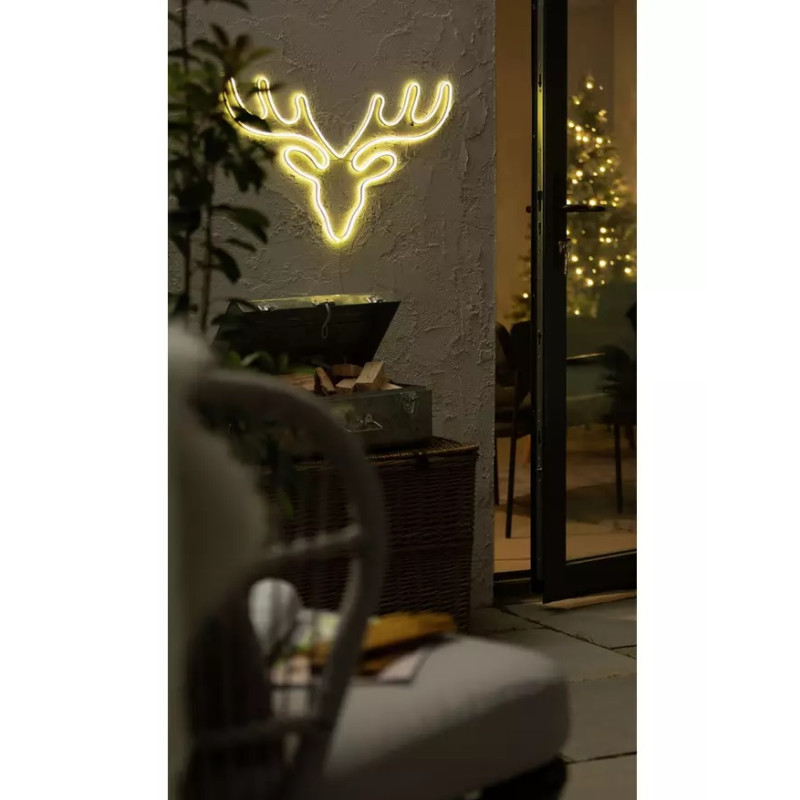 Habitat 232 Neon Lights Warm White LED Christmas Reindeer Head
