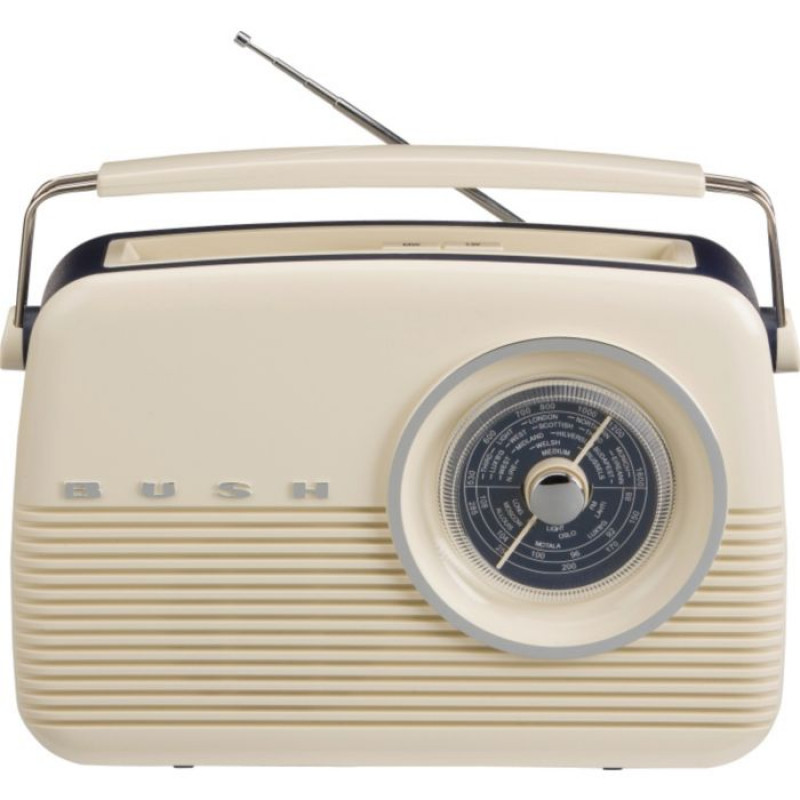 Bush Retro FM Radio Cream Alarm Clocks & Radios Home Audio