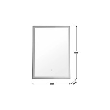 Habitat Rectangle Backlight LED Mirror - Black